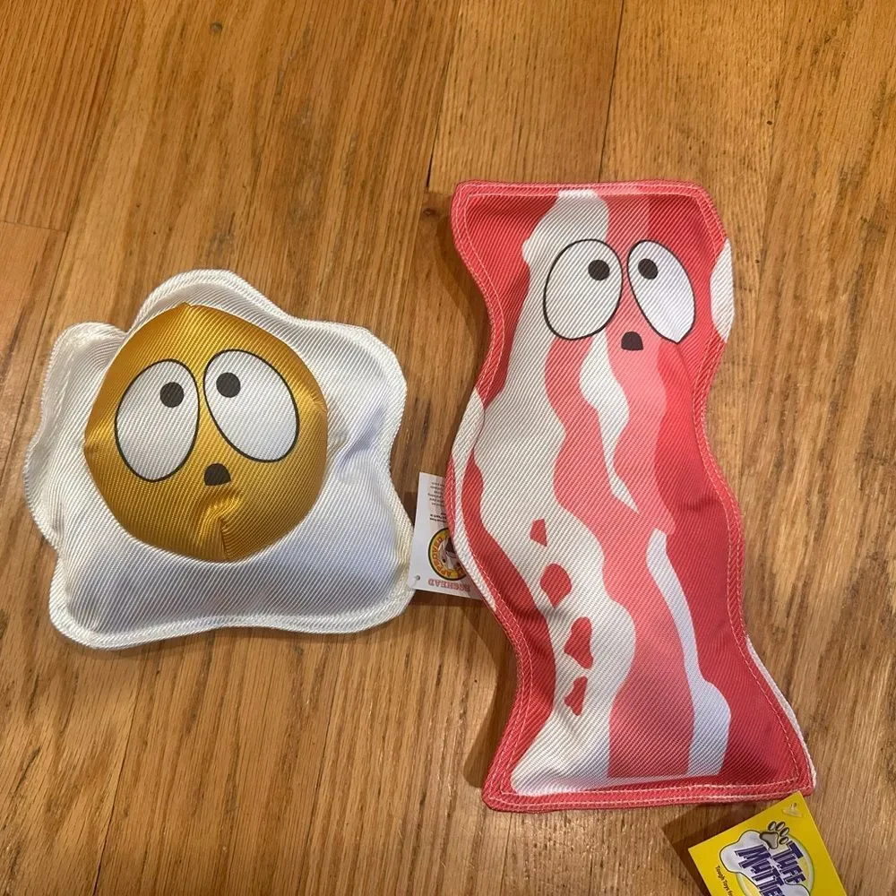 Tuff Mutter Eggs & Bacon Squeaky Dog toys